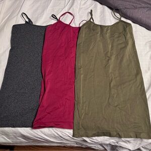 Massini Camisole Trio in Olive, Red, and White